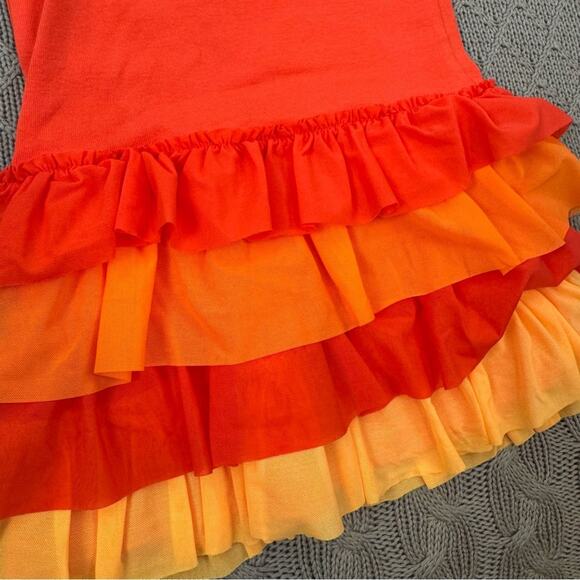 Hanna Andersson Fizzy Sundress Bright Coral Bloom Layered Tulle Dress ~ 18/24M - Picture 9 of 9